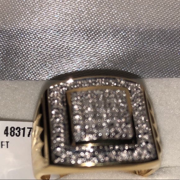 Men’s diamond hip hop ring. ALL REAL DIAMONDS Genuine natural diamond men ring - Picture 3 of 3